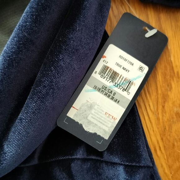 NEW RACHEL Rachel Roy Size 0 Clemence Dress Navy Blue Velvet FLAWS - Picture 5 of 9